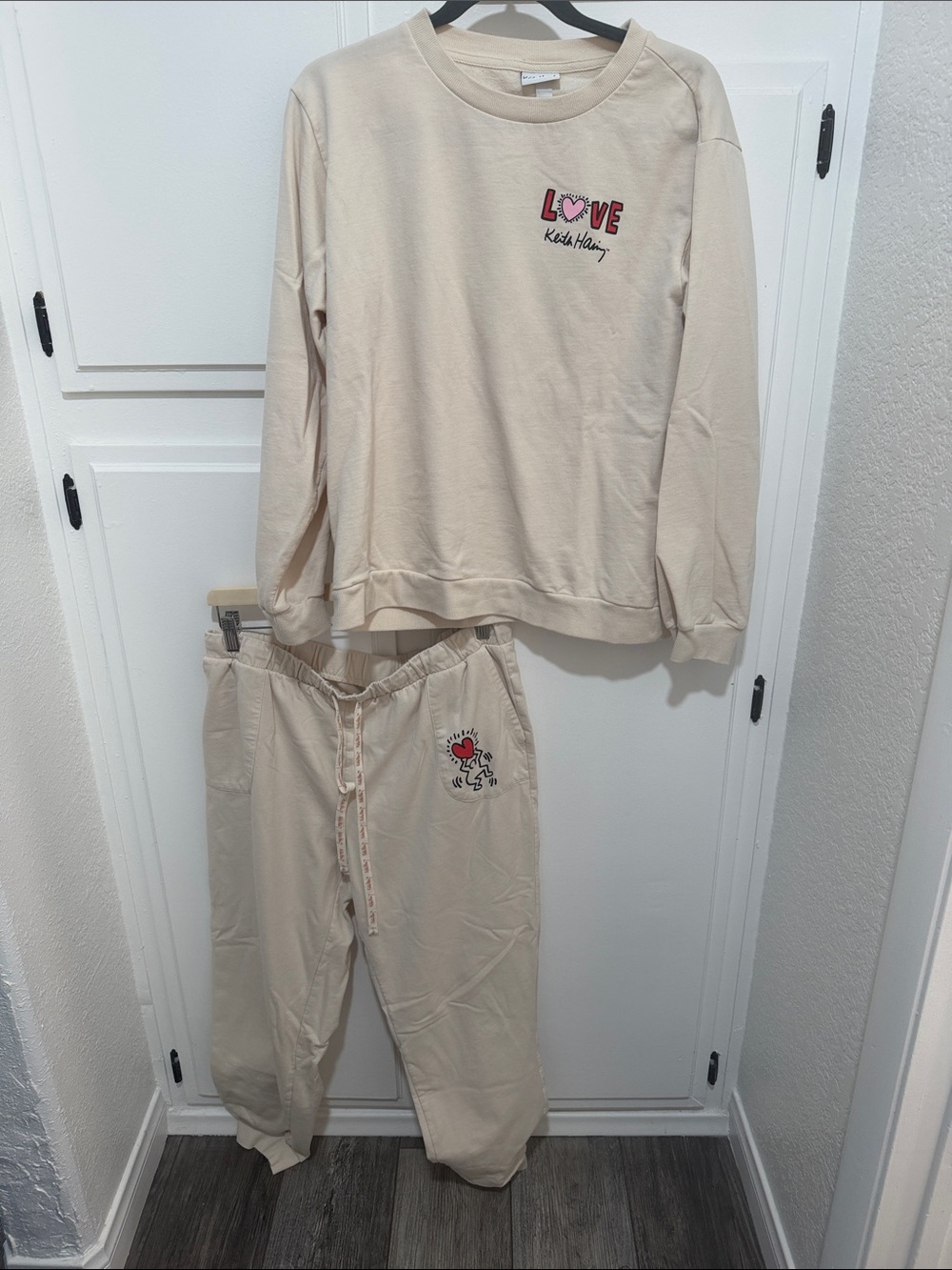 Keith Hering LOVE sweater and joggers set L/XL